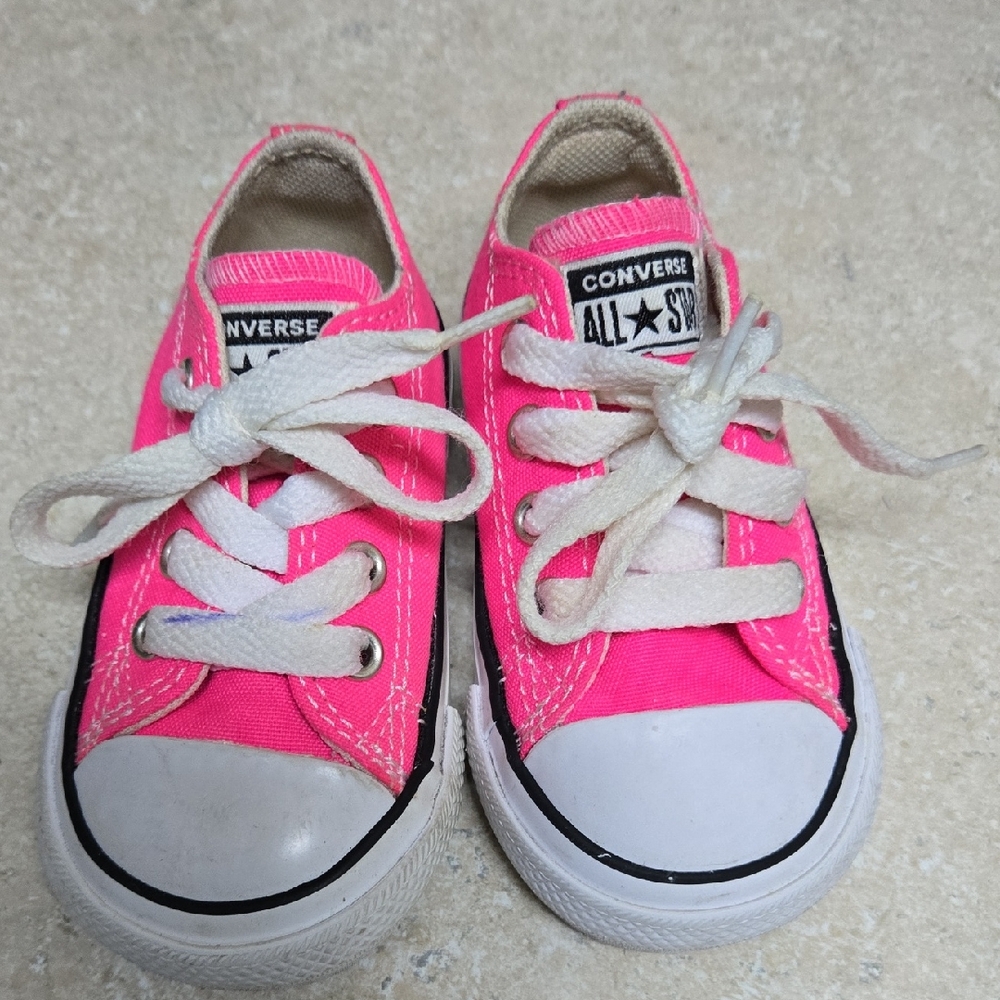 Converse Kids Bright Pink Sneakers
